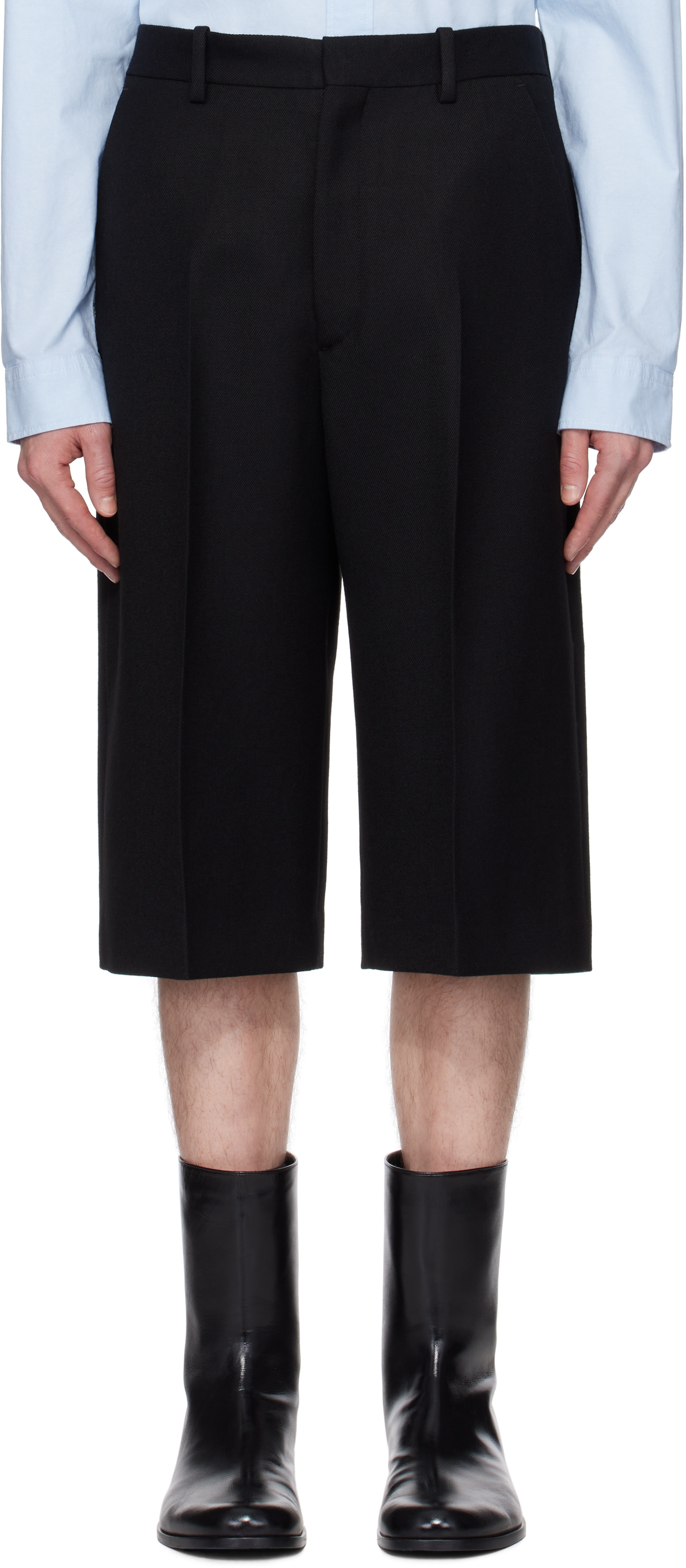Acne Studios Black Tailored Shorts | REVERSIBLE