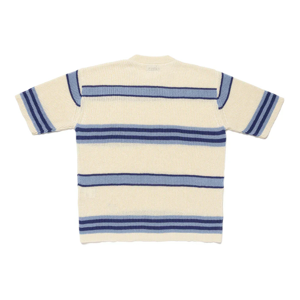 Striped Short Sleeve Knit Top - 2