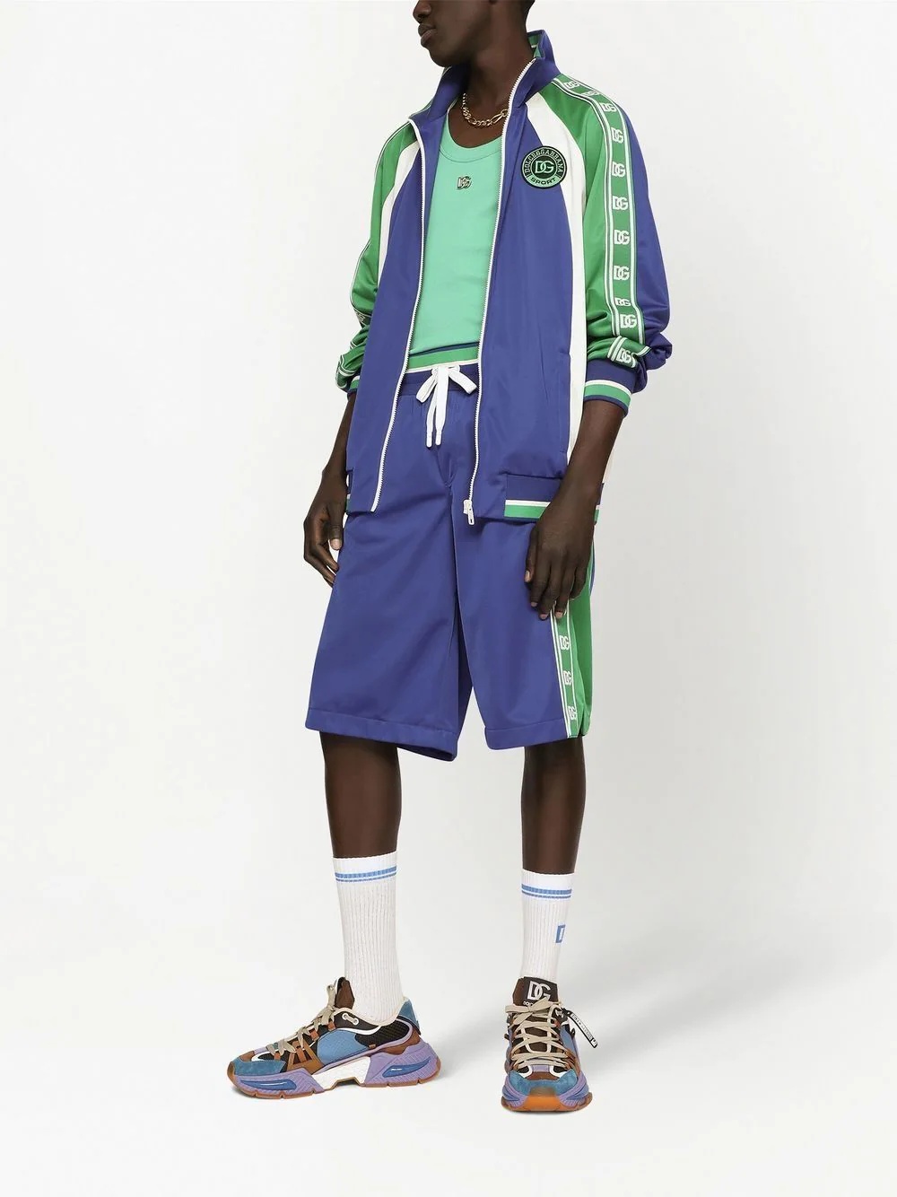 colour-block track jacket - 2