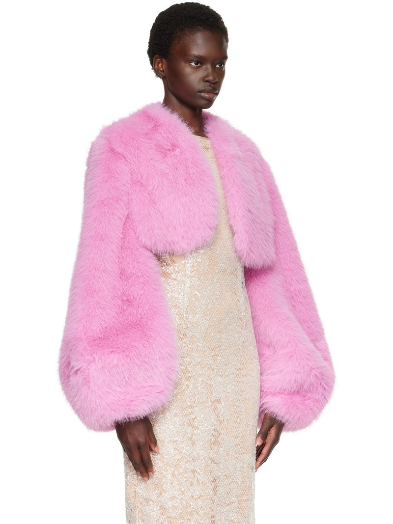 Pink Bloom Faux-Fur Jacket 2