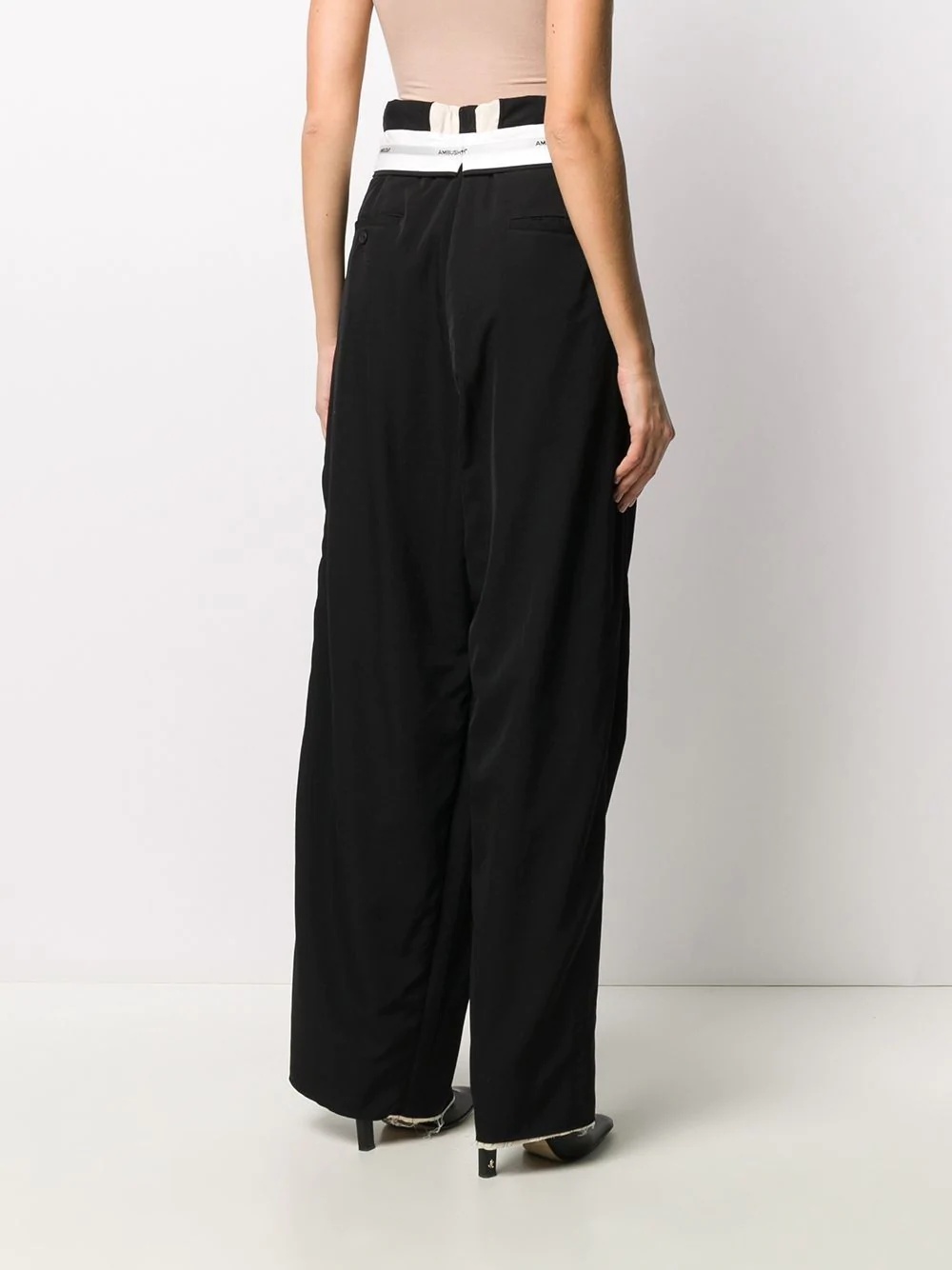  LADIES FOLDED TROUSERS 2 BLACK  - 4