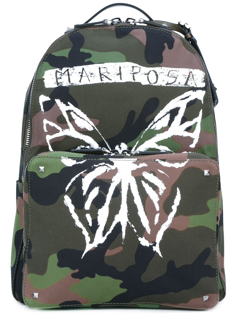 Valentino Garavani Rockstud camouflage backpack 1