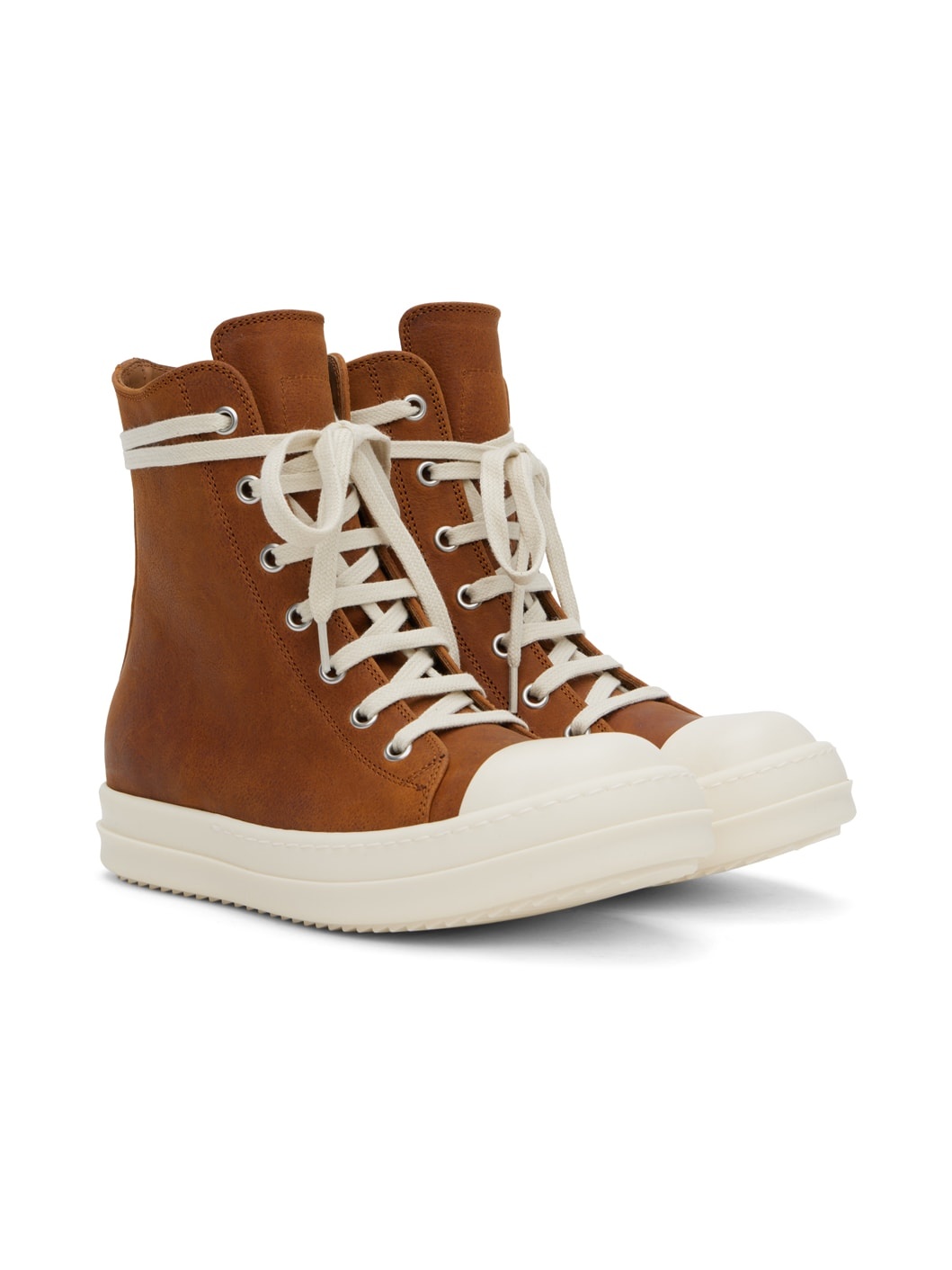 Orange Waxy Sneakers - 4