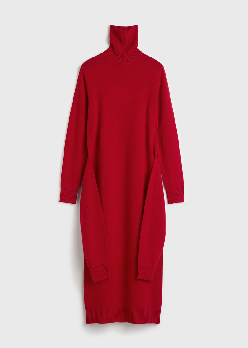 Double-sleeve turtleneck dress poppy 1