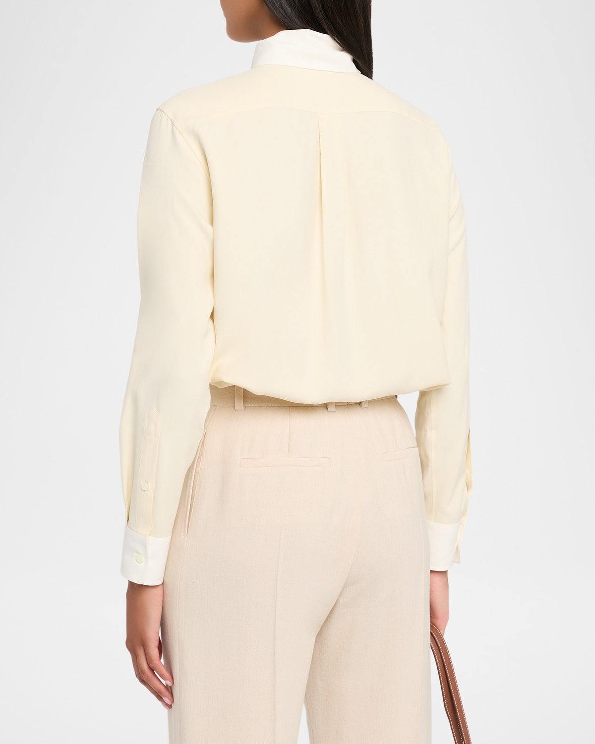 Thea Dylan-Collar Silk Shirt - 3