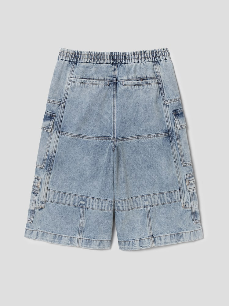 Denim Long Shorts - 2