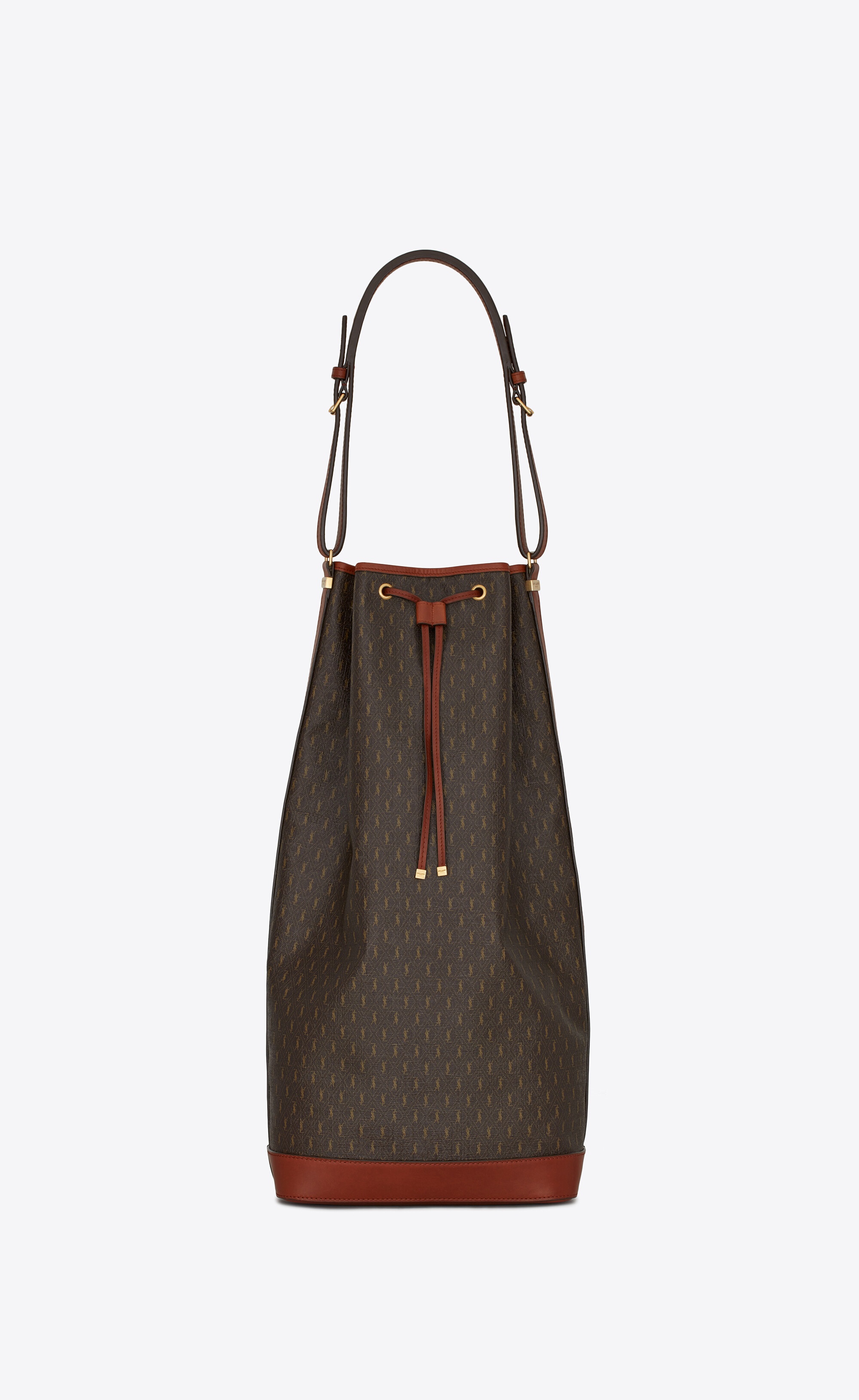 le monogramme long bucket bag in canvas and smooth leather - 1