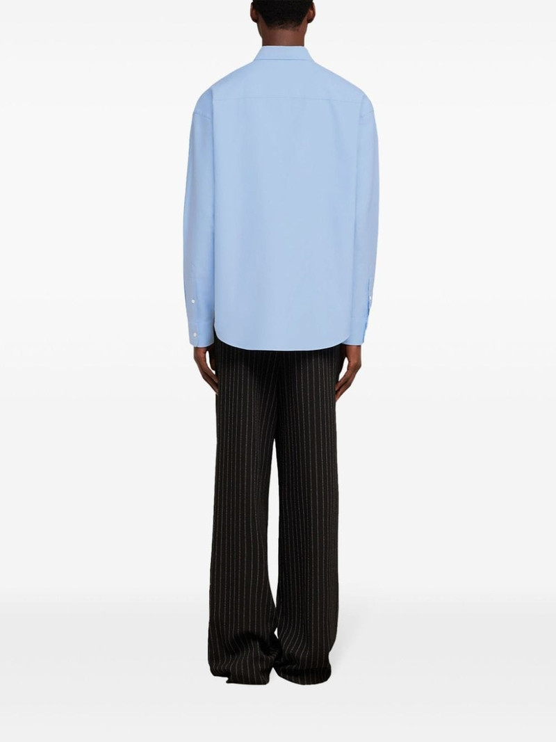 embroidered-logo cotton shirt 4