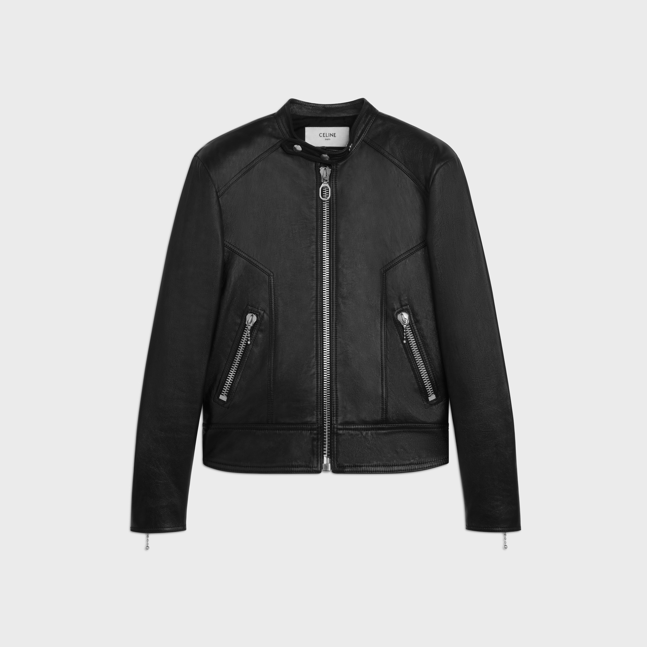 racer blouson jacket in soft lambskin - 1