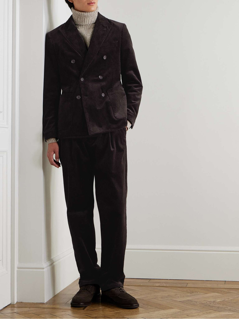 Oliver Spencer Double-Breasted Cotton-Blend Corduroy Suit Jacket outlook