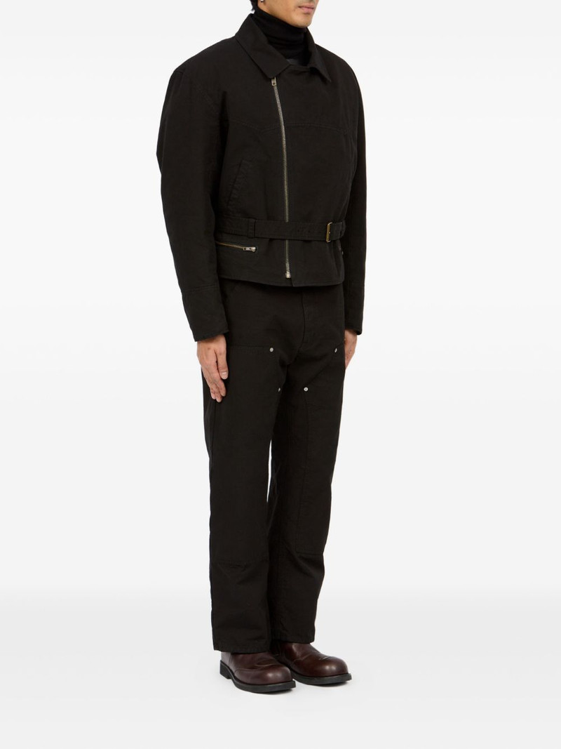 belted asymmetrical-zip jacket 3