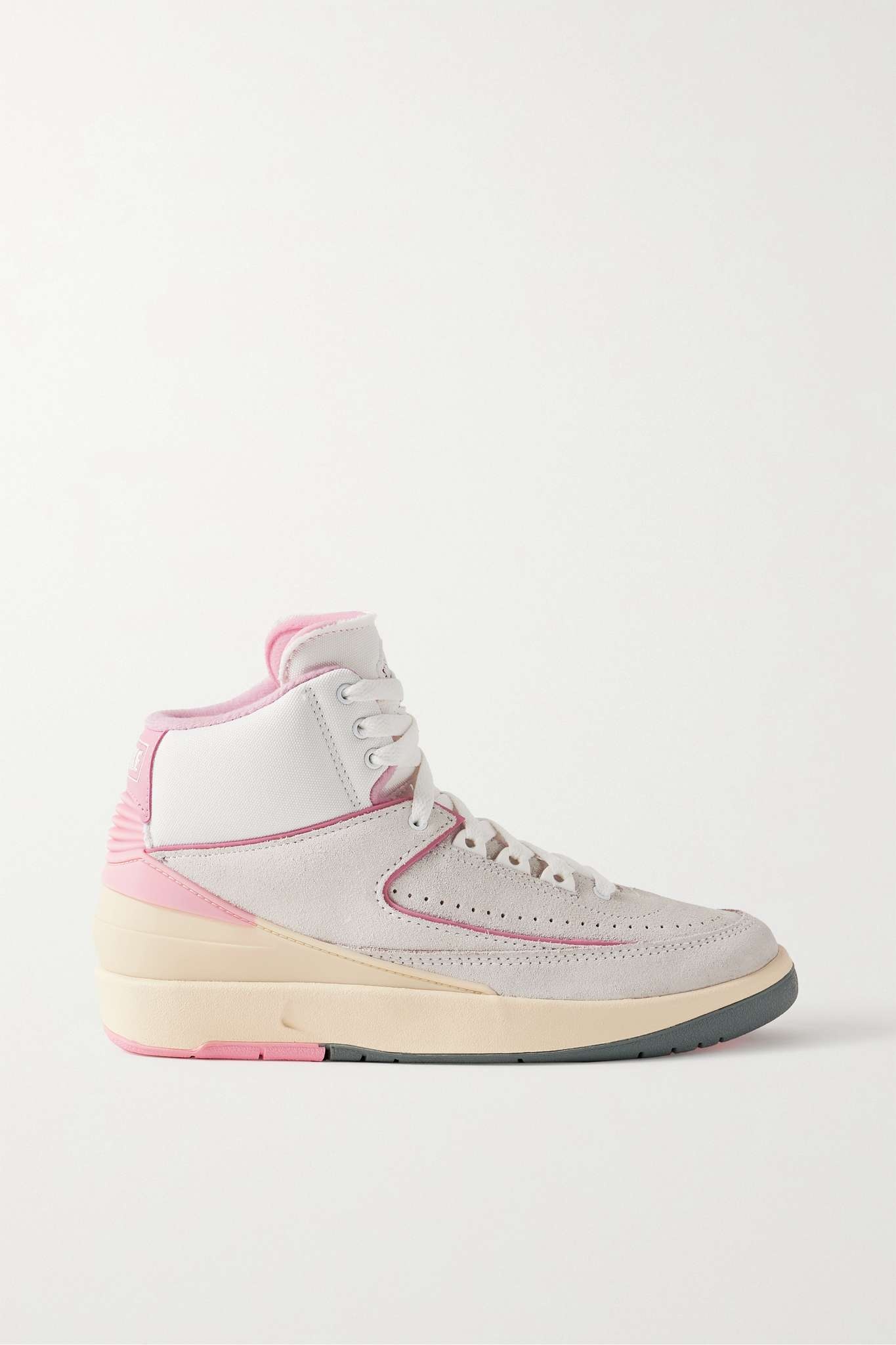 Air Jordan 2 Retro canvas-trimmed suede high-top sneakers - 1