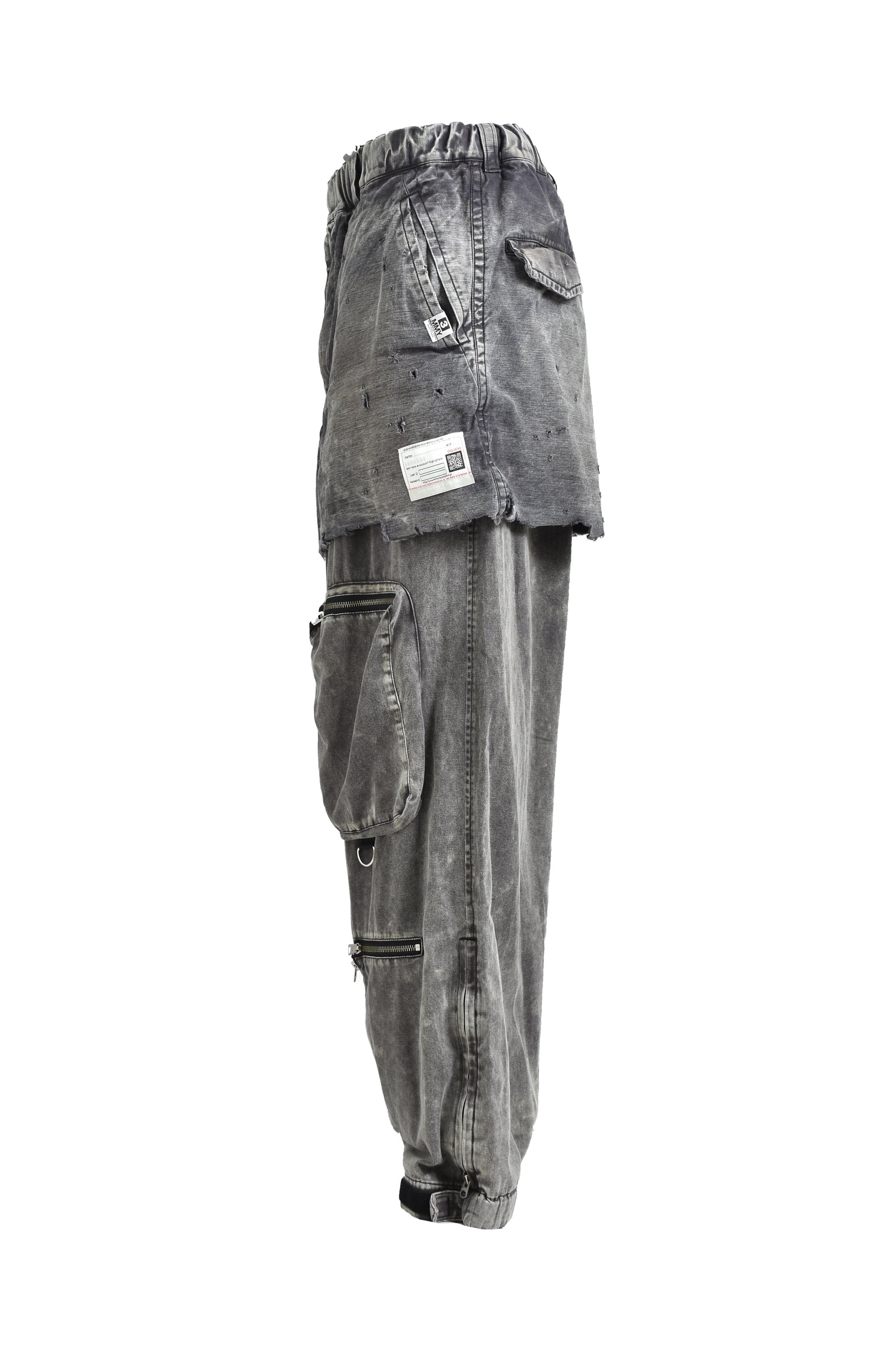 WAIST LAYERD FLIGHT PANTS / BLK - 7