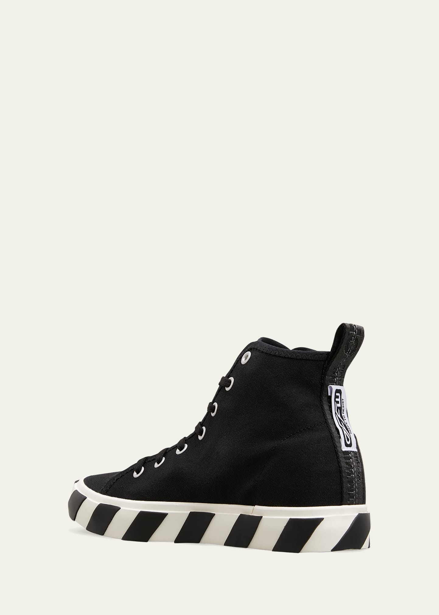 Men's Arrow Striped Canvas Mid-Top Sneakers - 4