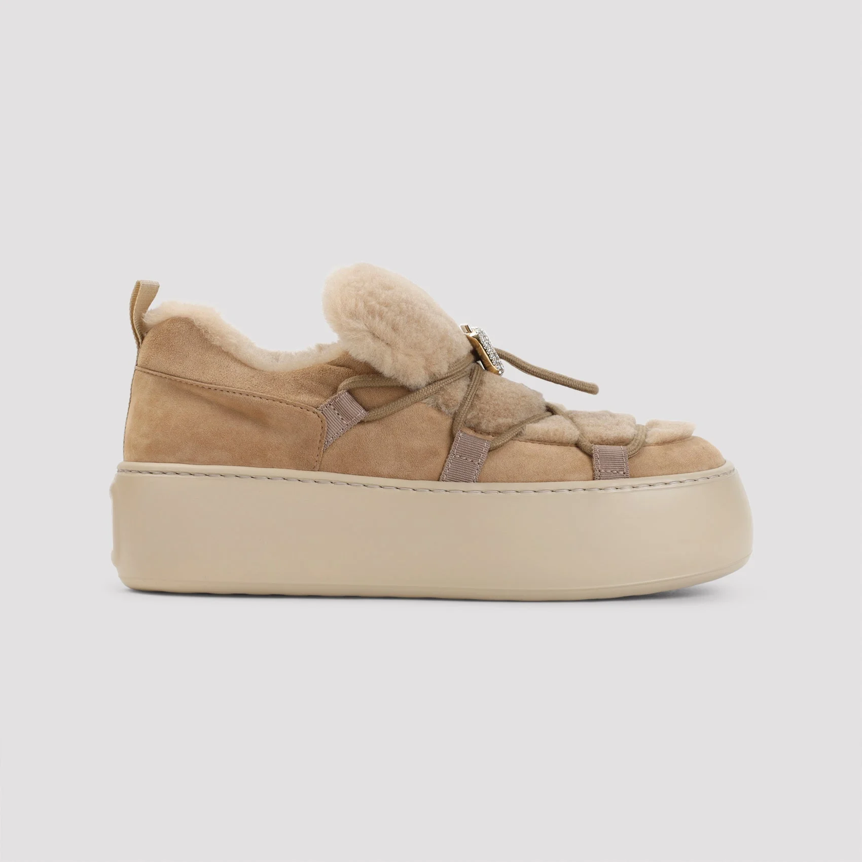 Roger Vivier Snow Lace Up Fur - 1