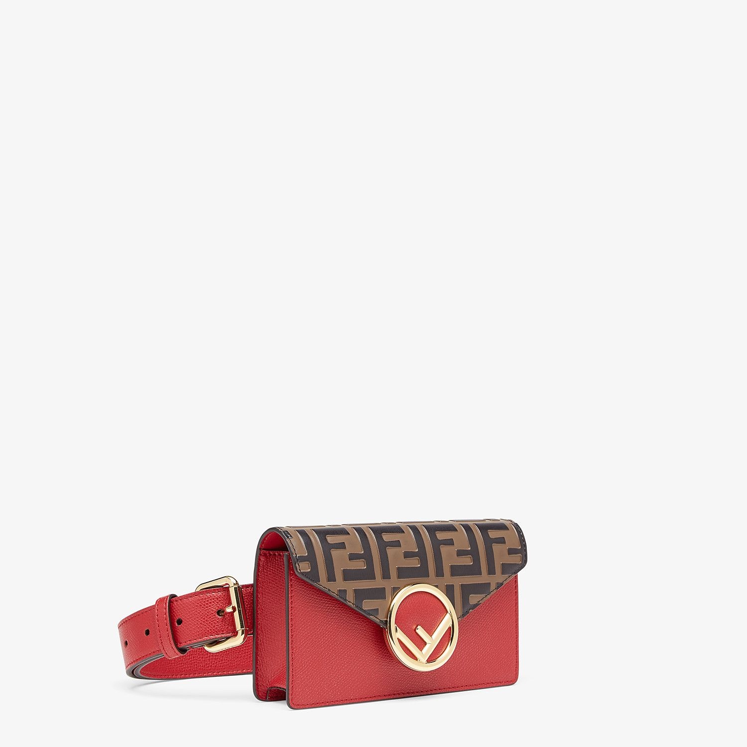 Red leather belt bag - 3