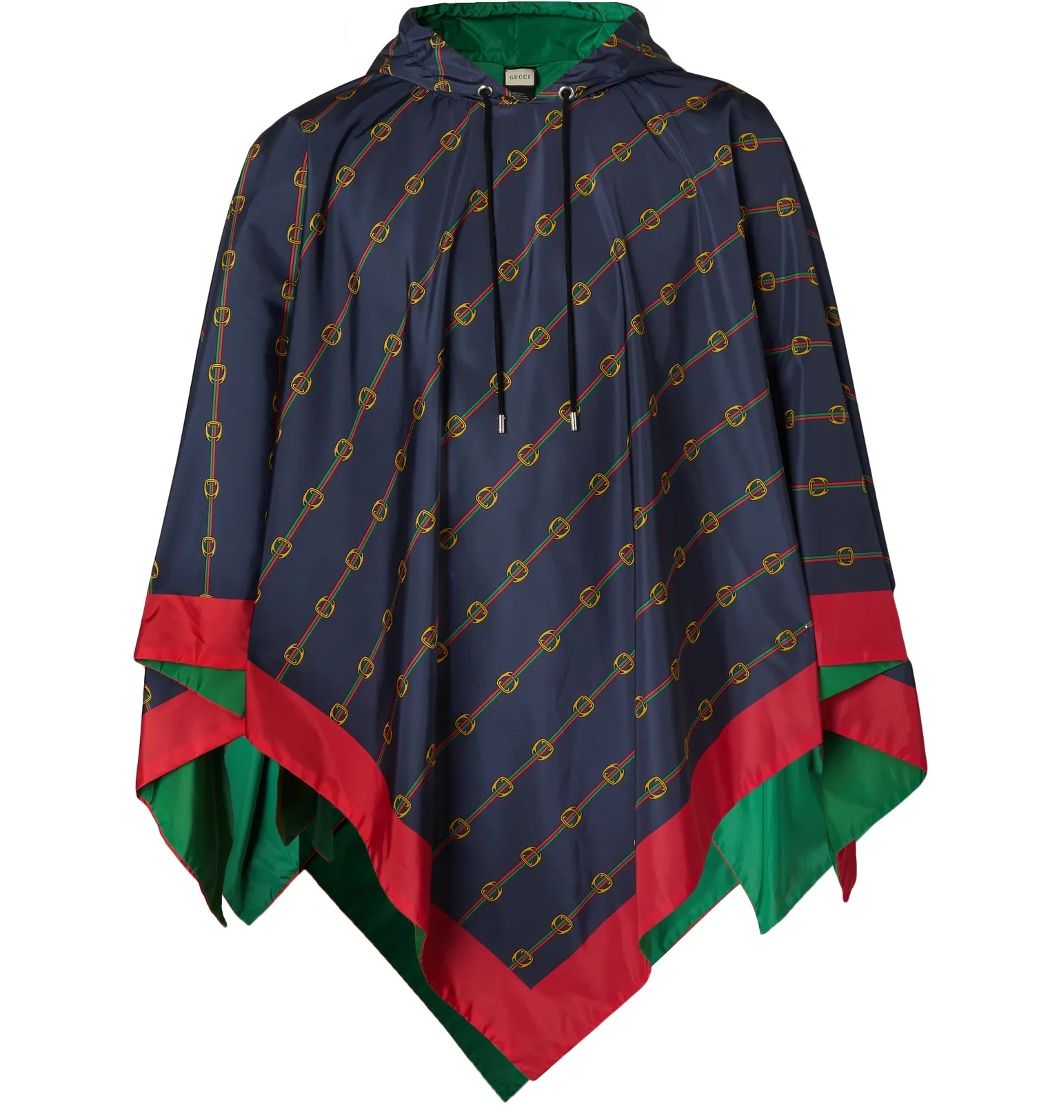 Reversible Logo-Print Nylon Hooded Poncho - 1