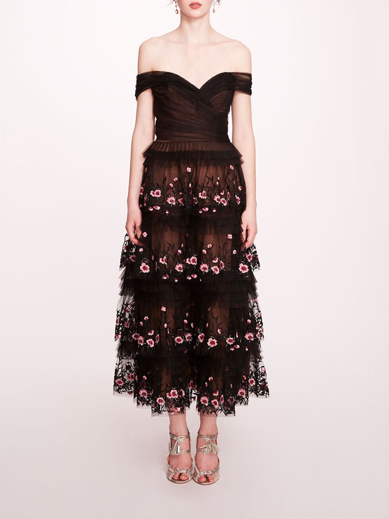 TIERED TERRARIUM MIDI DRESS 1