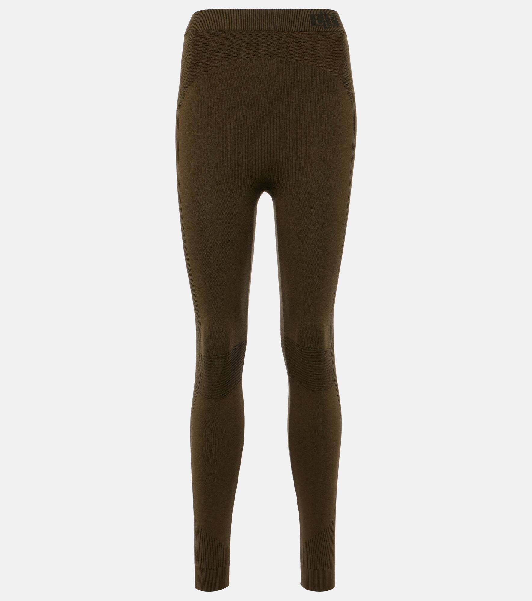 Ribbed-knit silk-blend leggings - 1