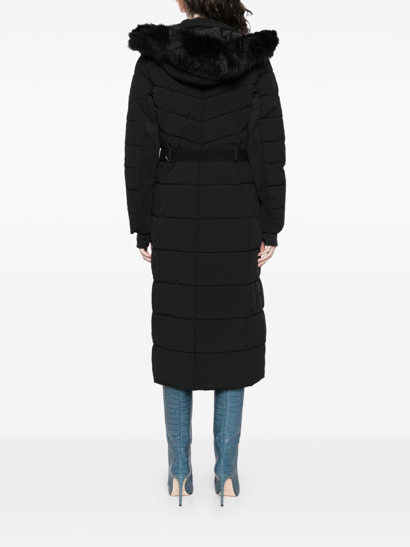 belted maxi Scuba coat 4