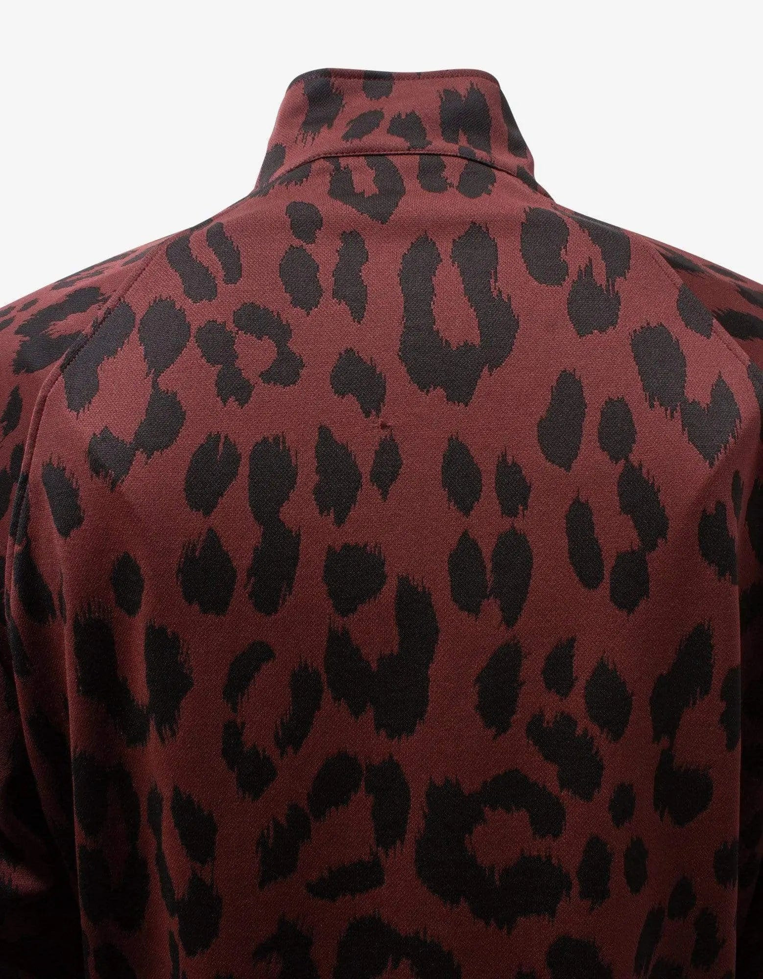 Kenzo Bordeaux Leopard Print Track Jacket - 4