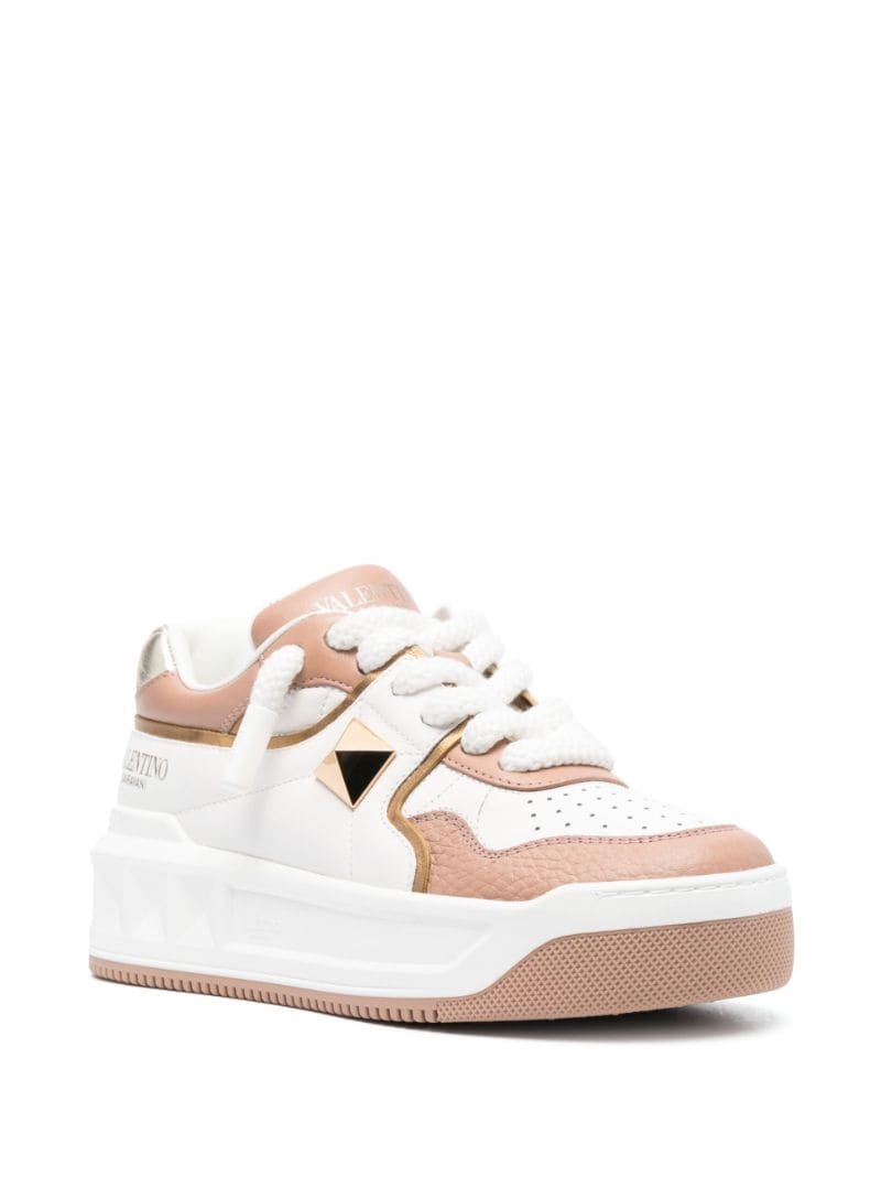 One Stud leather sneakers - 2