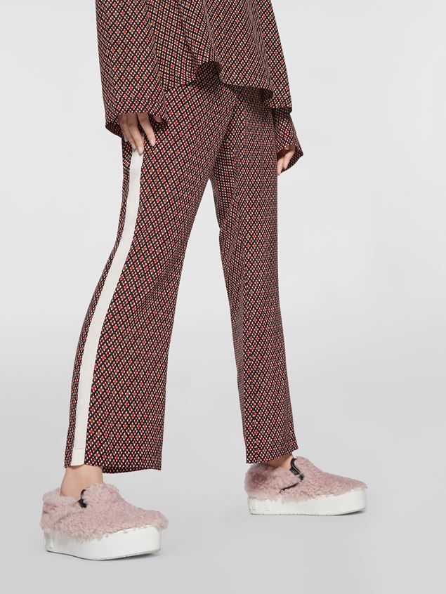 MICRO CHECK SILK CREPE PYJAMA TROUSERS - 5