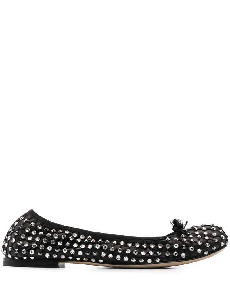 crystal-embellished ballet flats 1