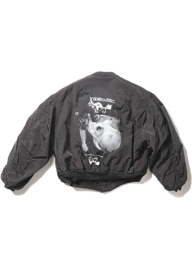 BLACK ZIPPERED BOMBER - 2