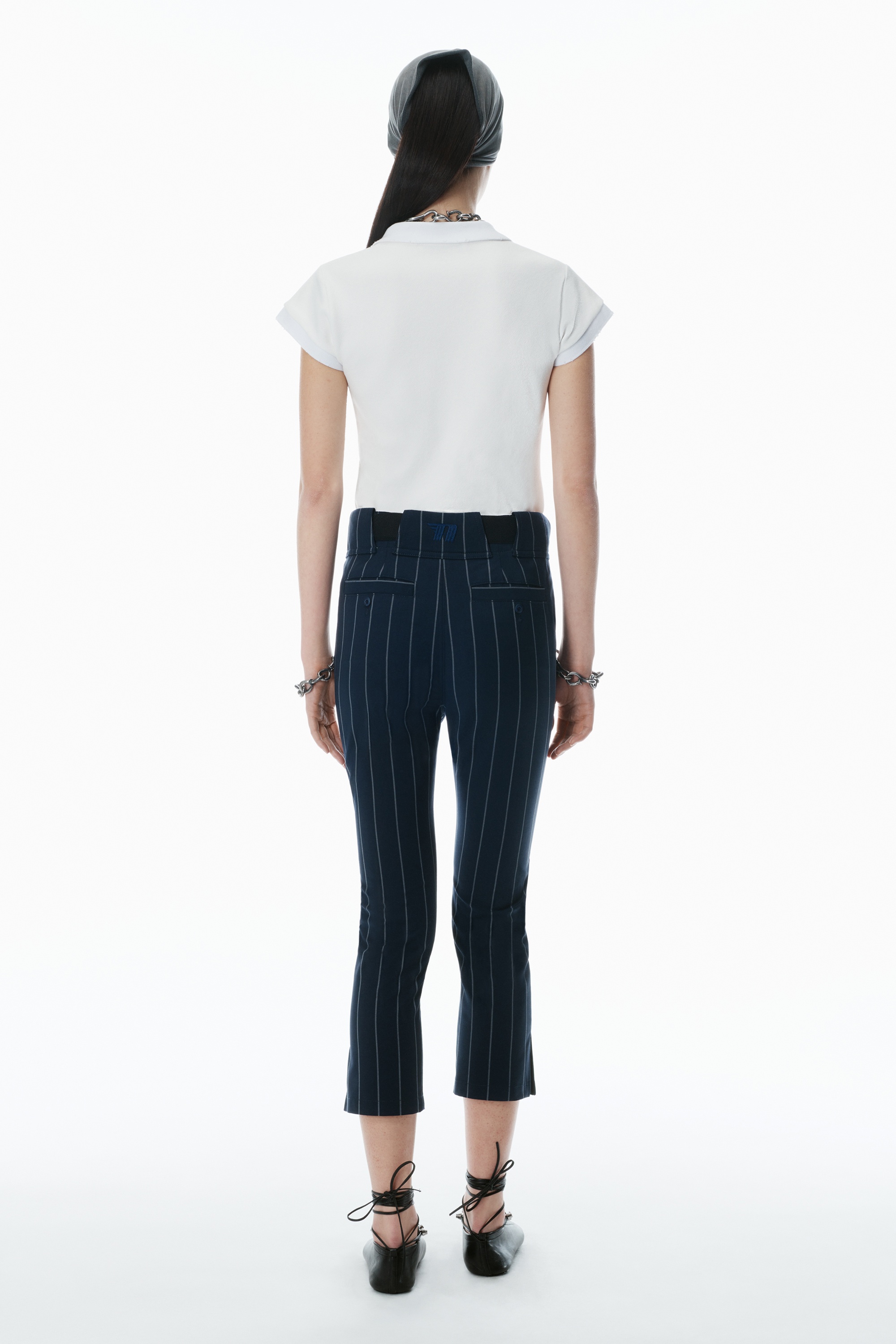 Baseball Pinstripe Capri Pants - 4