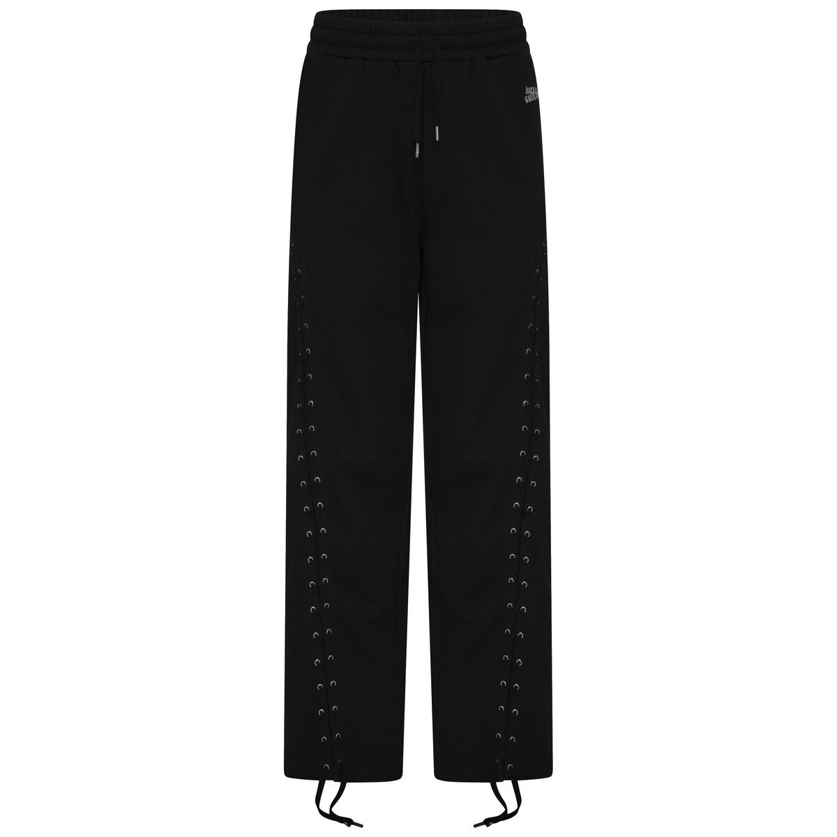 Oversized Laced Jogging Pants in Black - 1