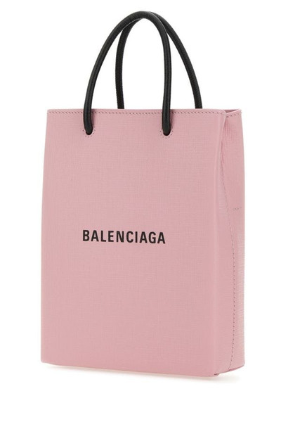 BALENCIAGA Pastel pink leather phone case outlook