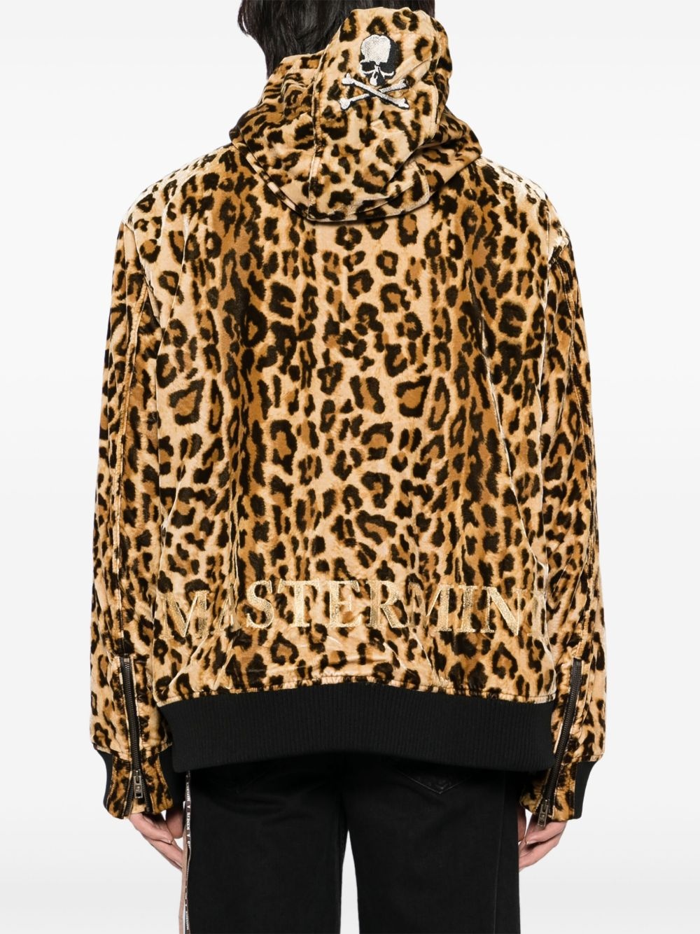 leopard-print hooded jacket - 4