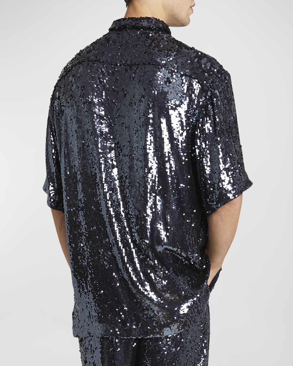 Men's Cassidye Sequin Button-Down Shirt - 4