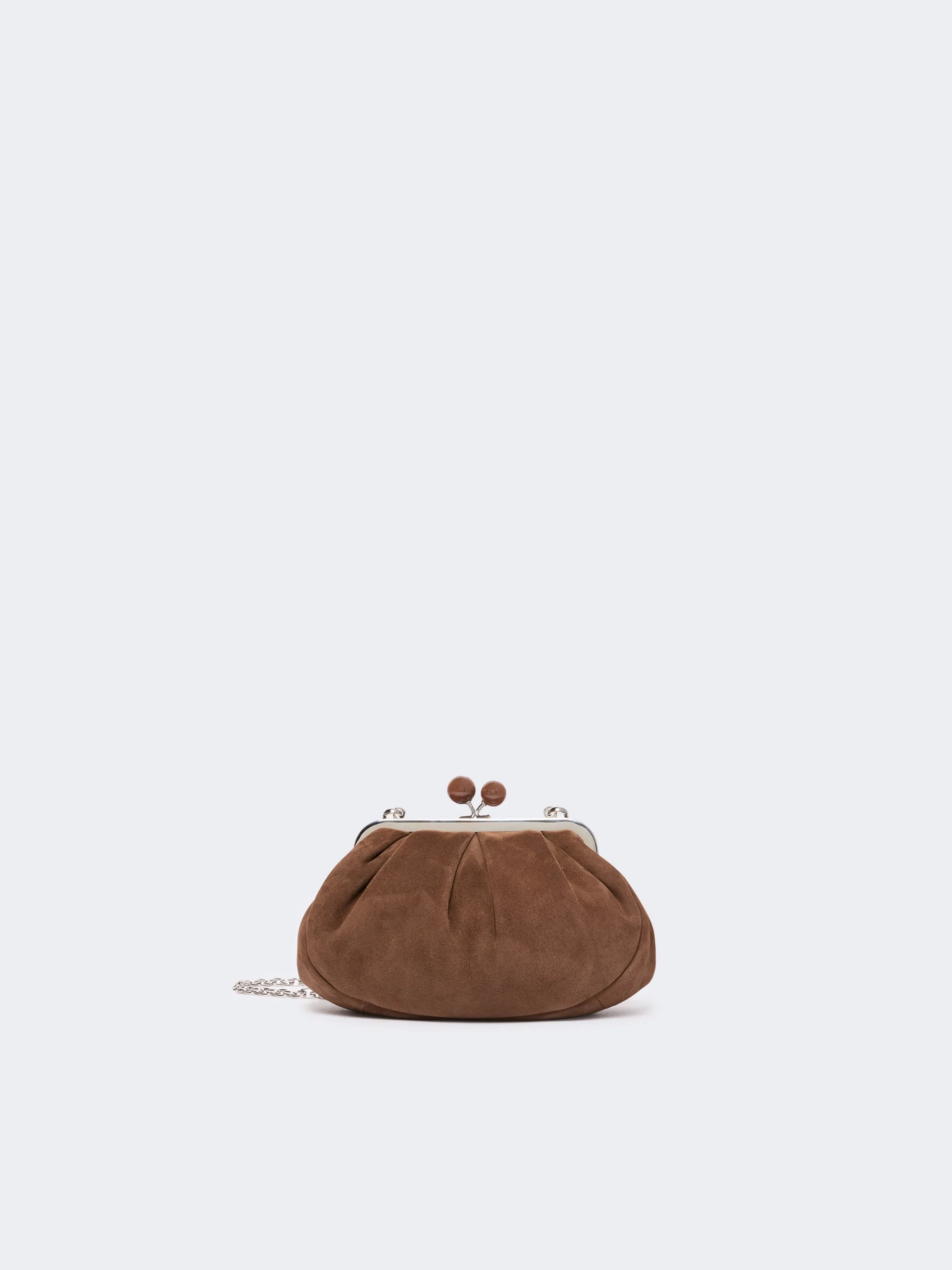 VALOIS Small suede Pasticcino Bag - CHOCOLATE - 1