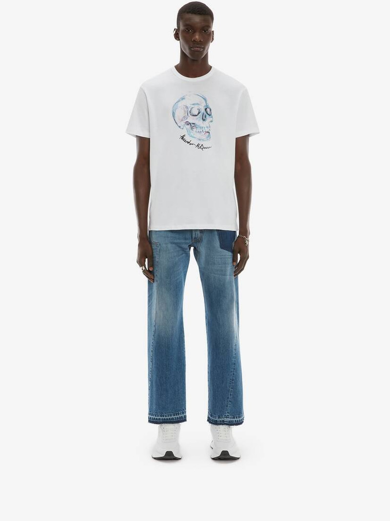 Alexander McQueen Reconstructed Jeans in Denim Blue outlook