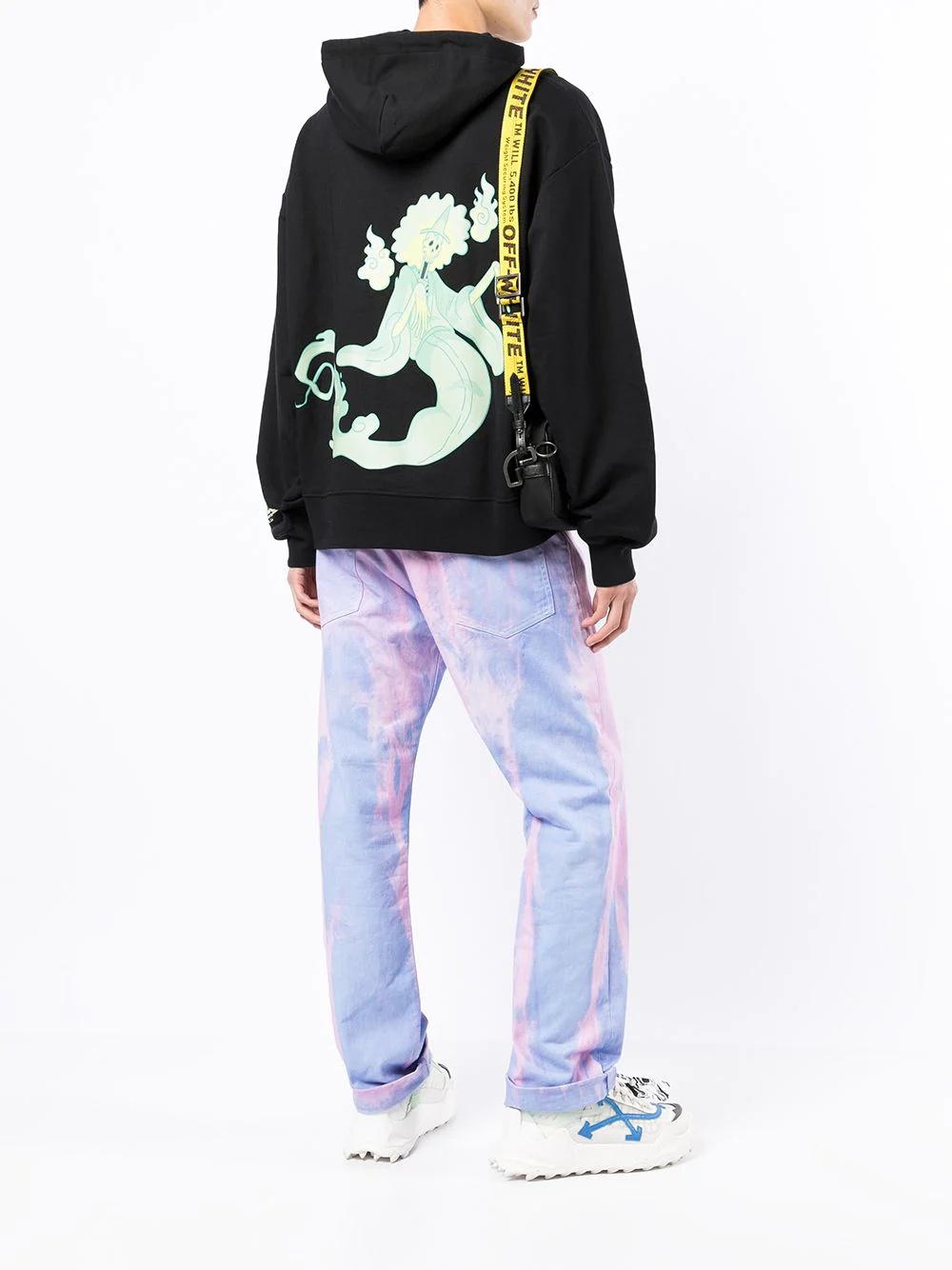 logo-print sleeve hoodie - 2