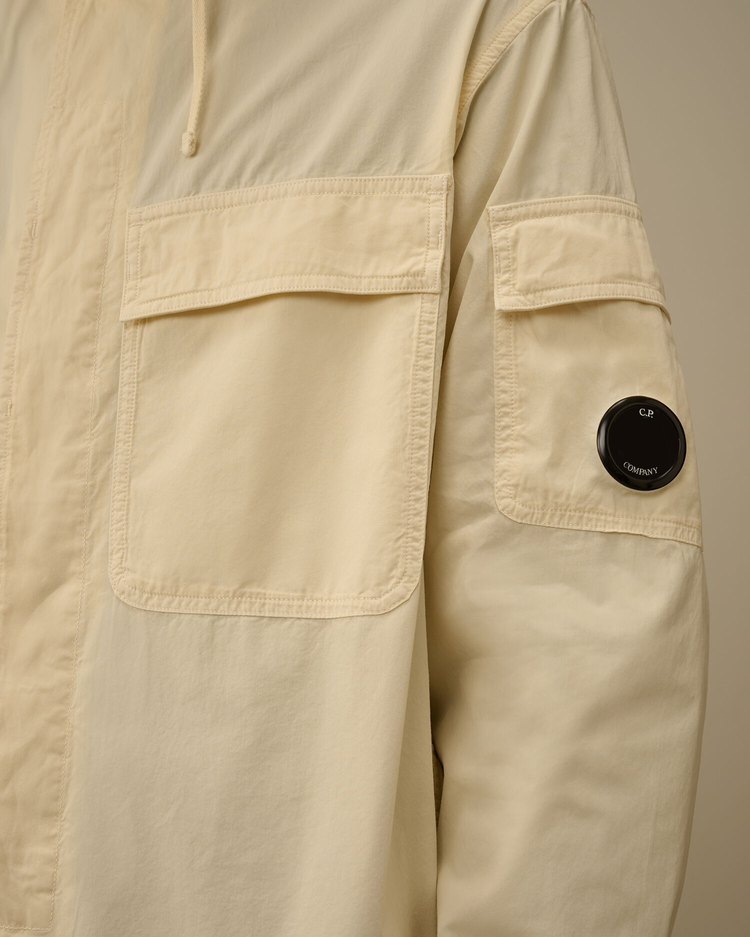 Organic Gabardine Hooded Zipped Overshirt - 5