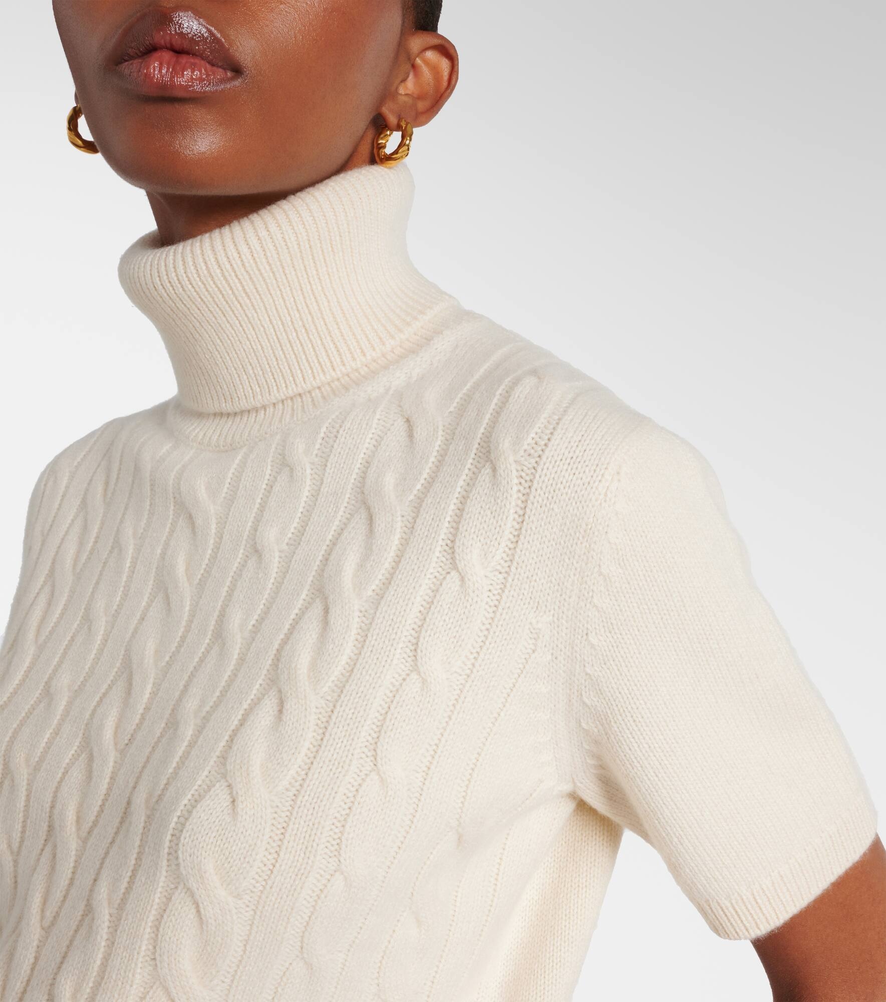 Jubilee cable-knit turtleneck top - 5
