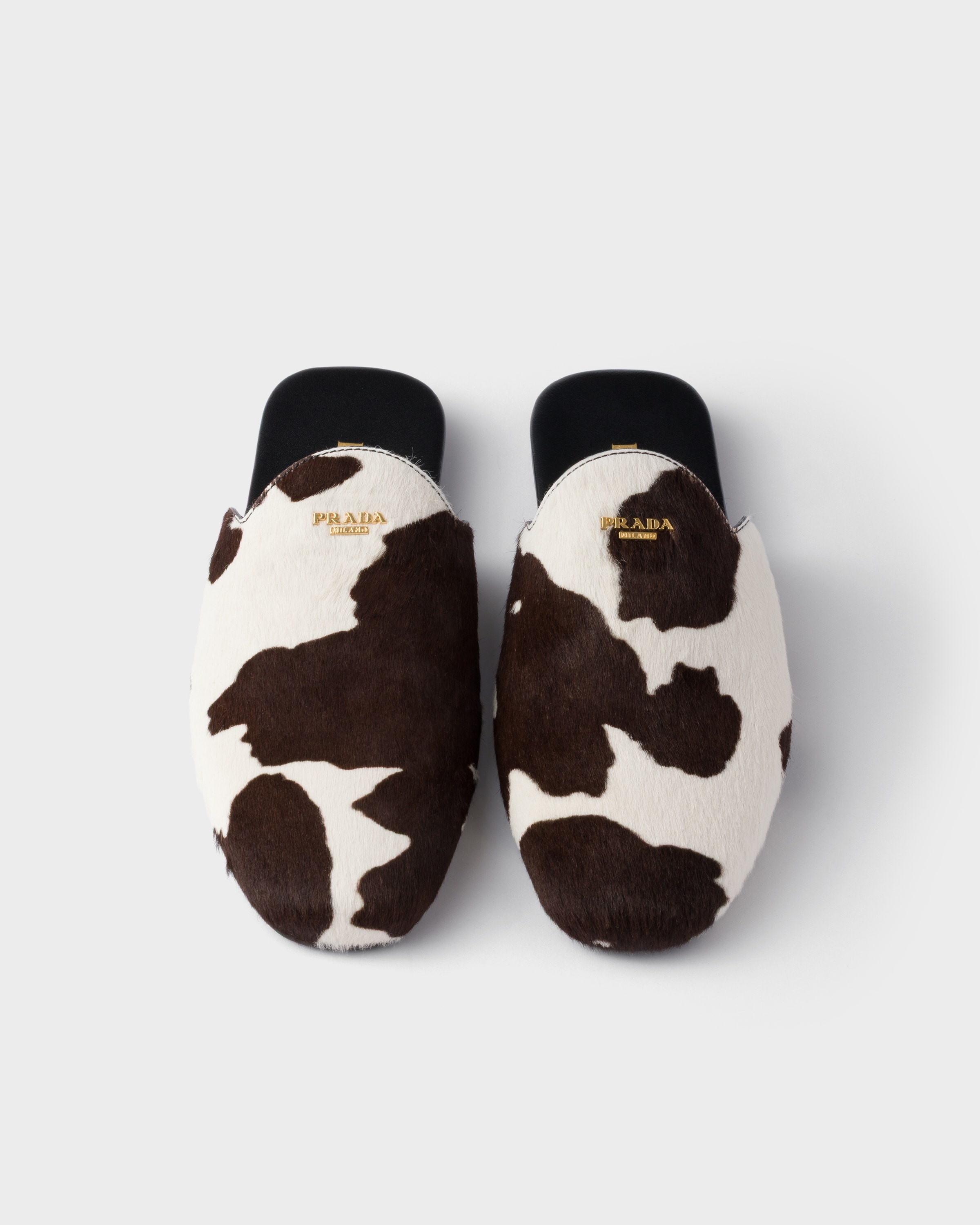 Printed leather mules - 3