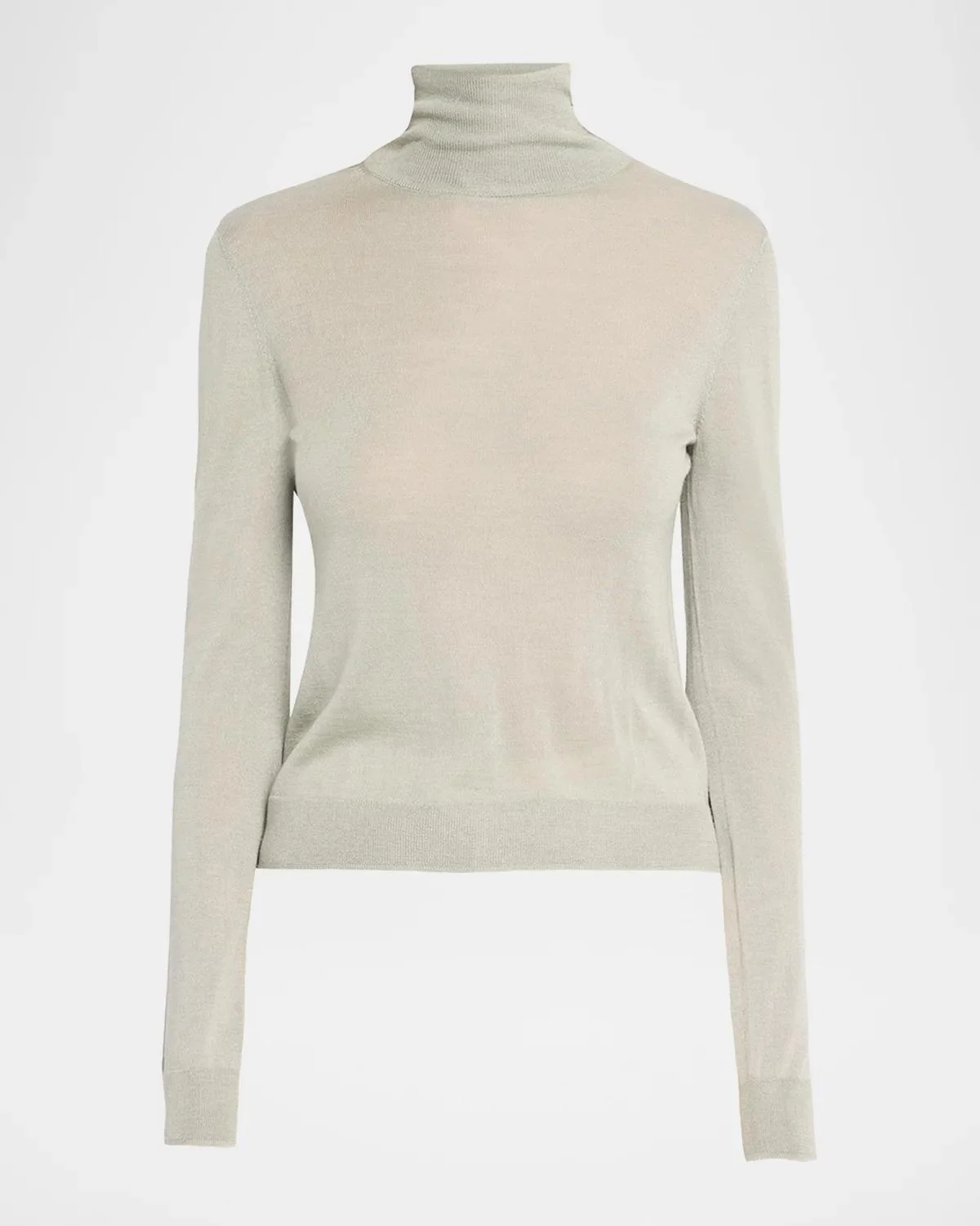 Turtleneck Cashmere-Silk Sweater - 1