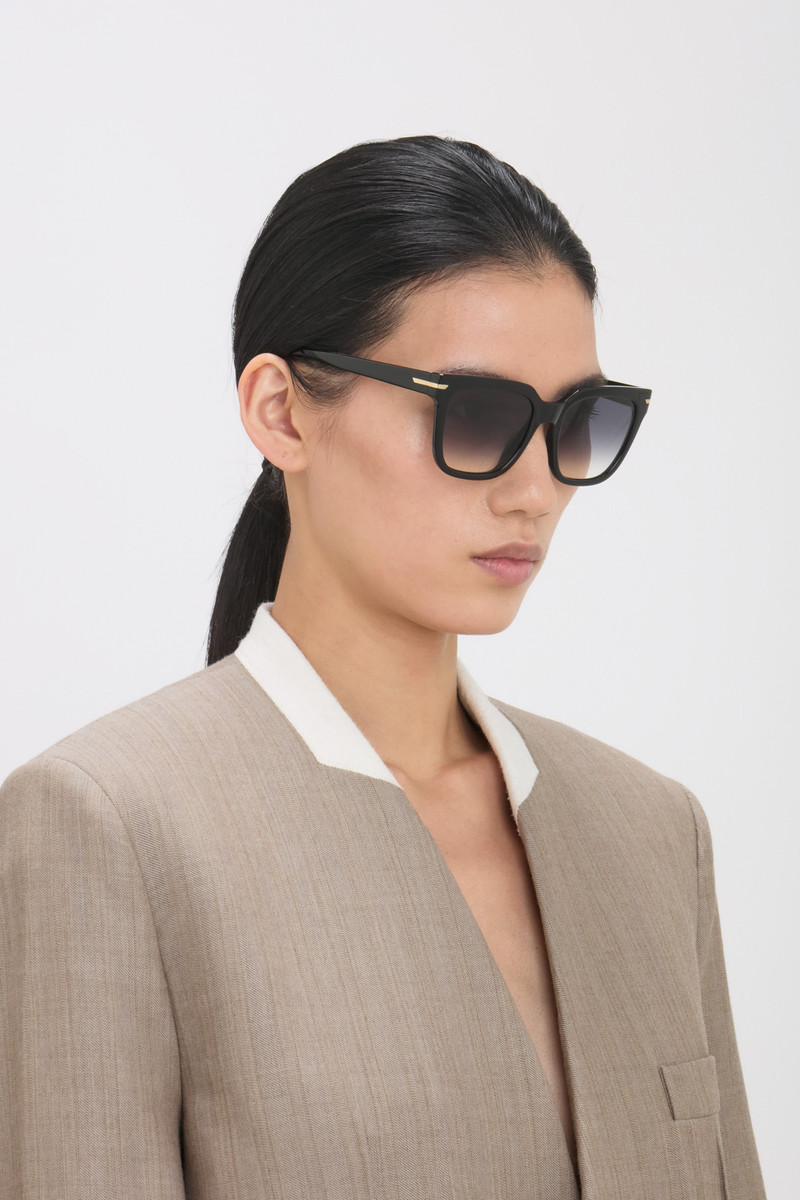 Victoria Beckham Oversized Acetate Sunglasses in Black outlook