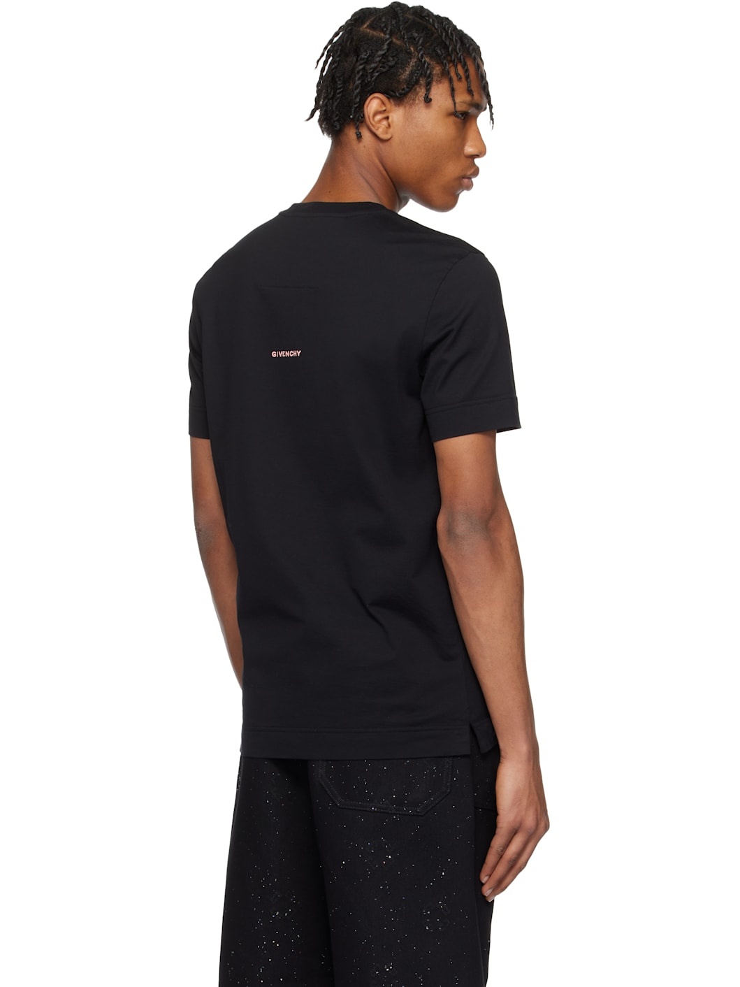 Black Slim-Fit 4G Embroidery T-shirt - 3