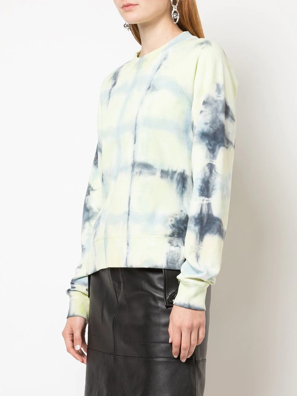 checked tie dye sweatshirt - 3