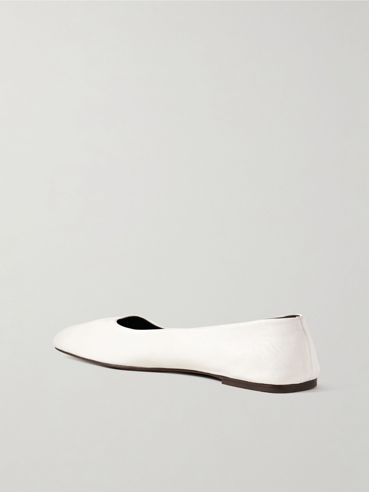 Leather ballet flats White - 3