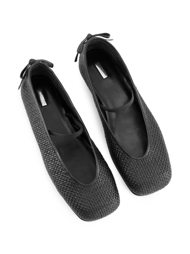 raffia bow ballet flats 3