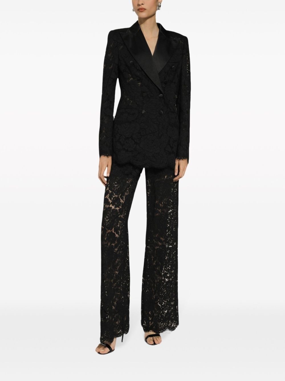 floral lace blazer jacket - 2