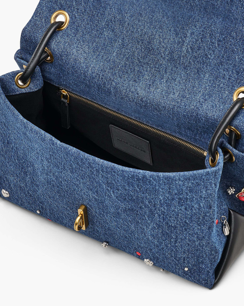 THE TRINKET CHARM DENIM LARGE DUAL BAG 5