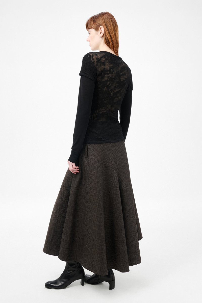 Heat Longsleeve Black Flower Jacquard Gauze 4