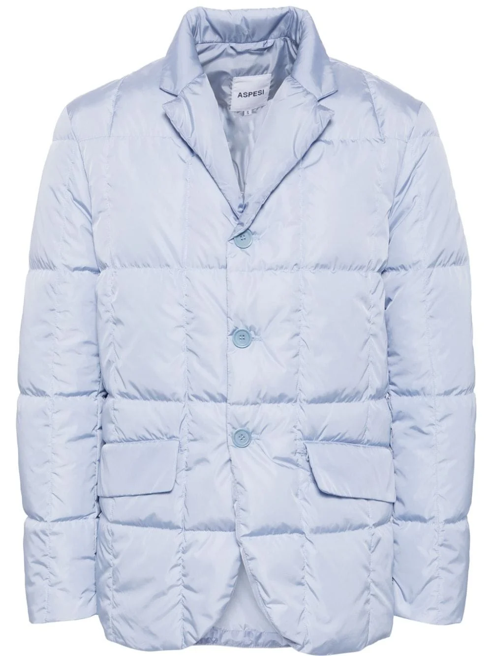 padded single-breasted blazer - 1